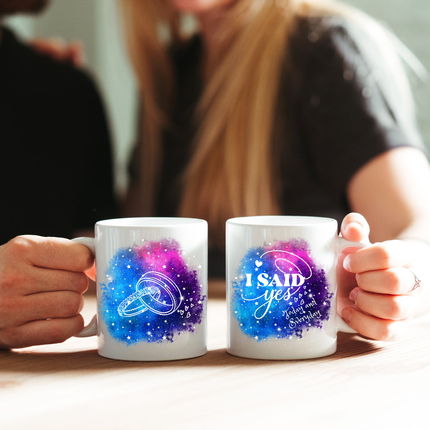 I Said Yes Galaxy Mug, Coffee, 11 oz, 15 oz, Mug, Galaxy, Fun, Wedding