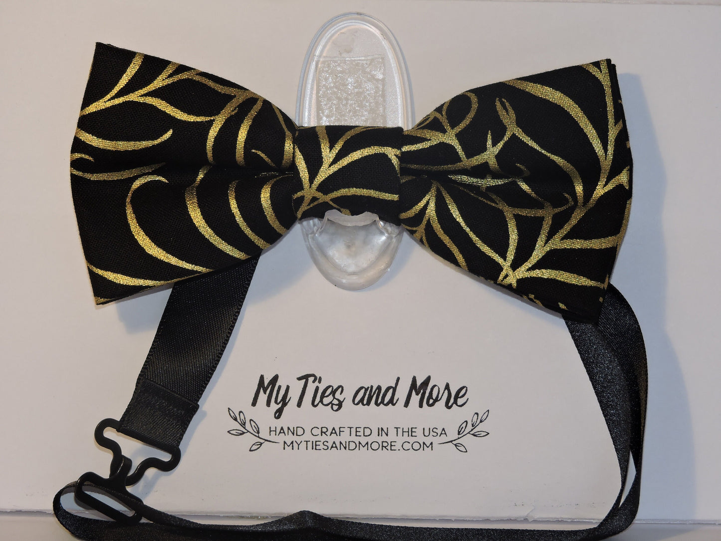 Black and Gold Bow Tie