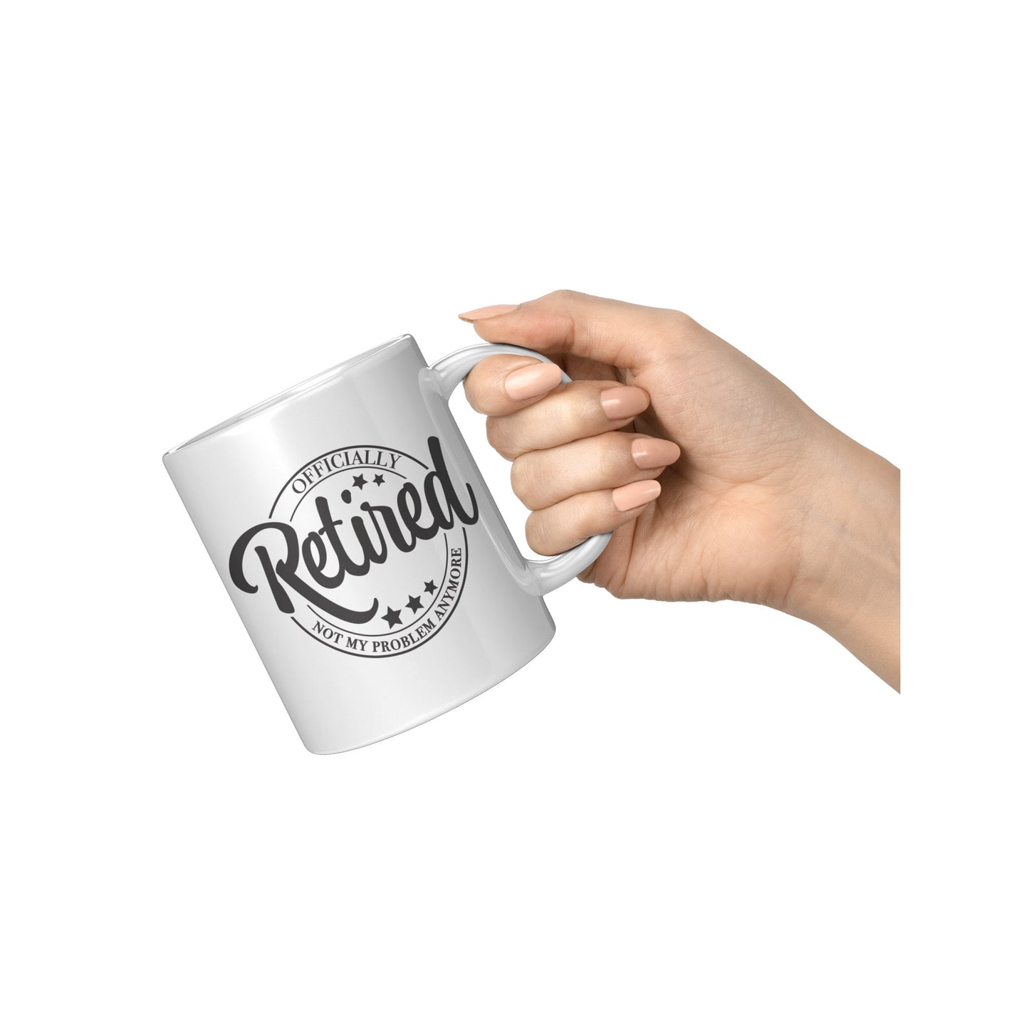 Officially Retired Mug, Retired, Fun, 11 oz, 15 oz