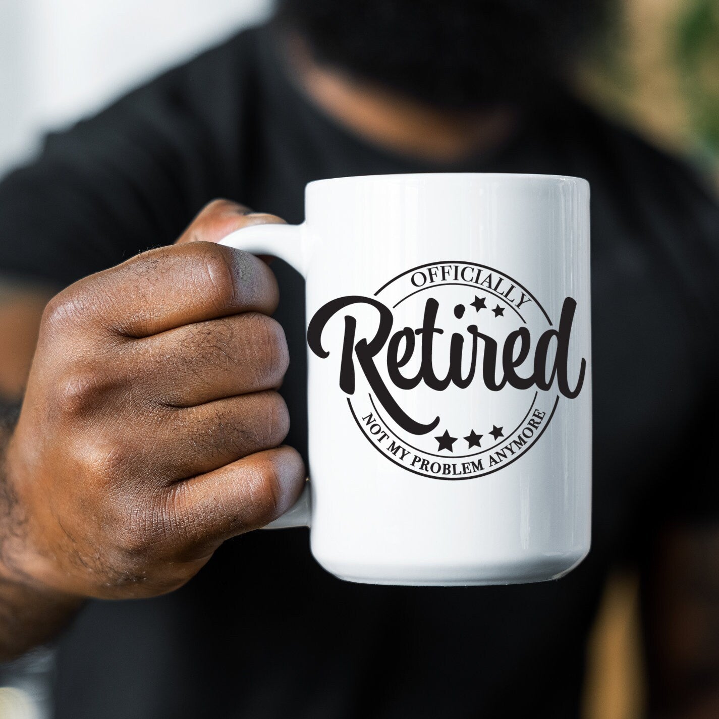 Officially Retired Mug, Retired, Fun, 11 oz, 15 oz