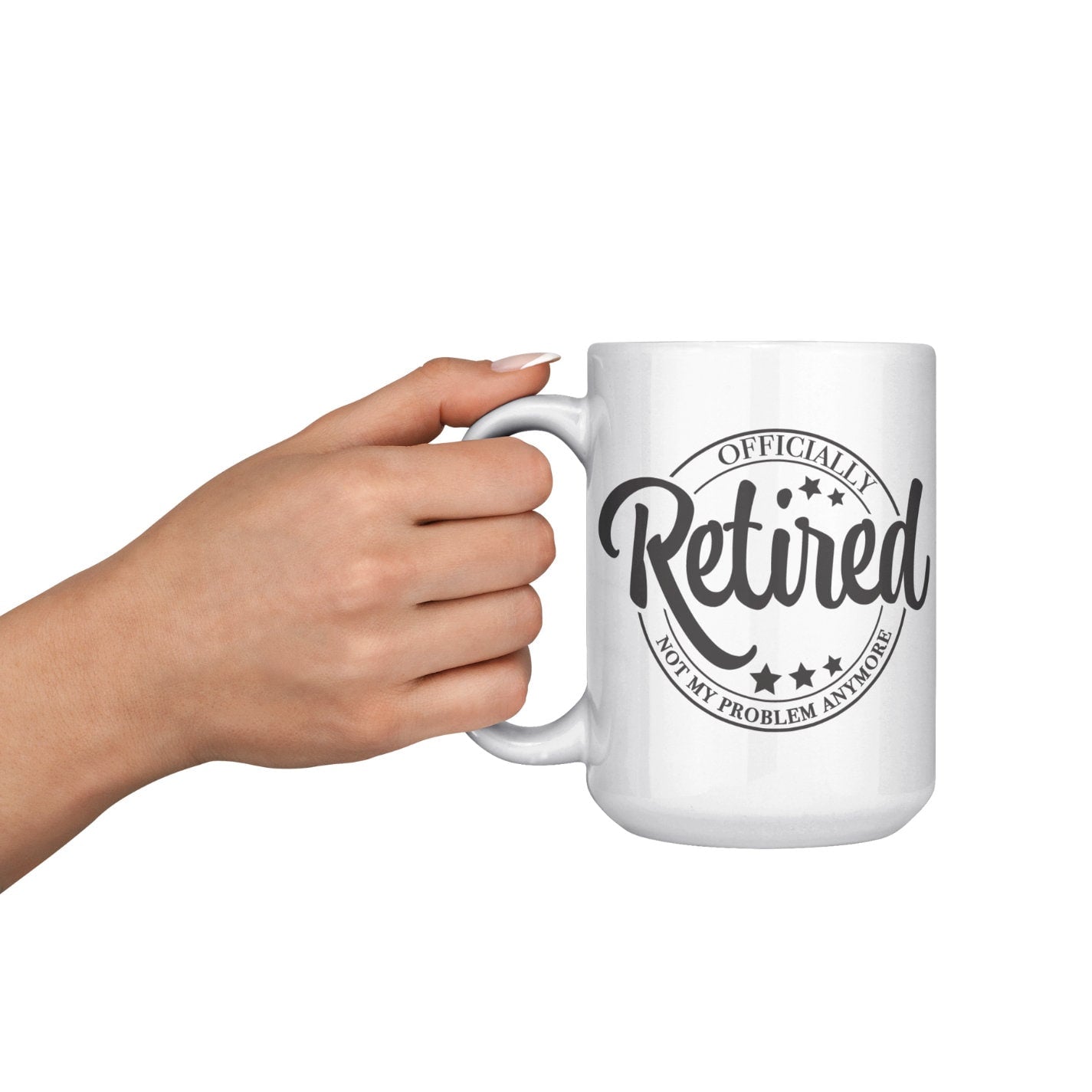 Officially Retired Mug, Retired, Fun, 11 oz, 15 oz