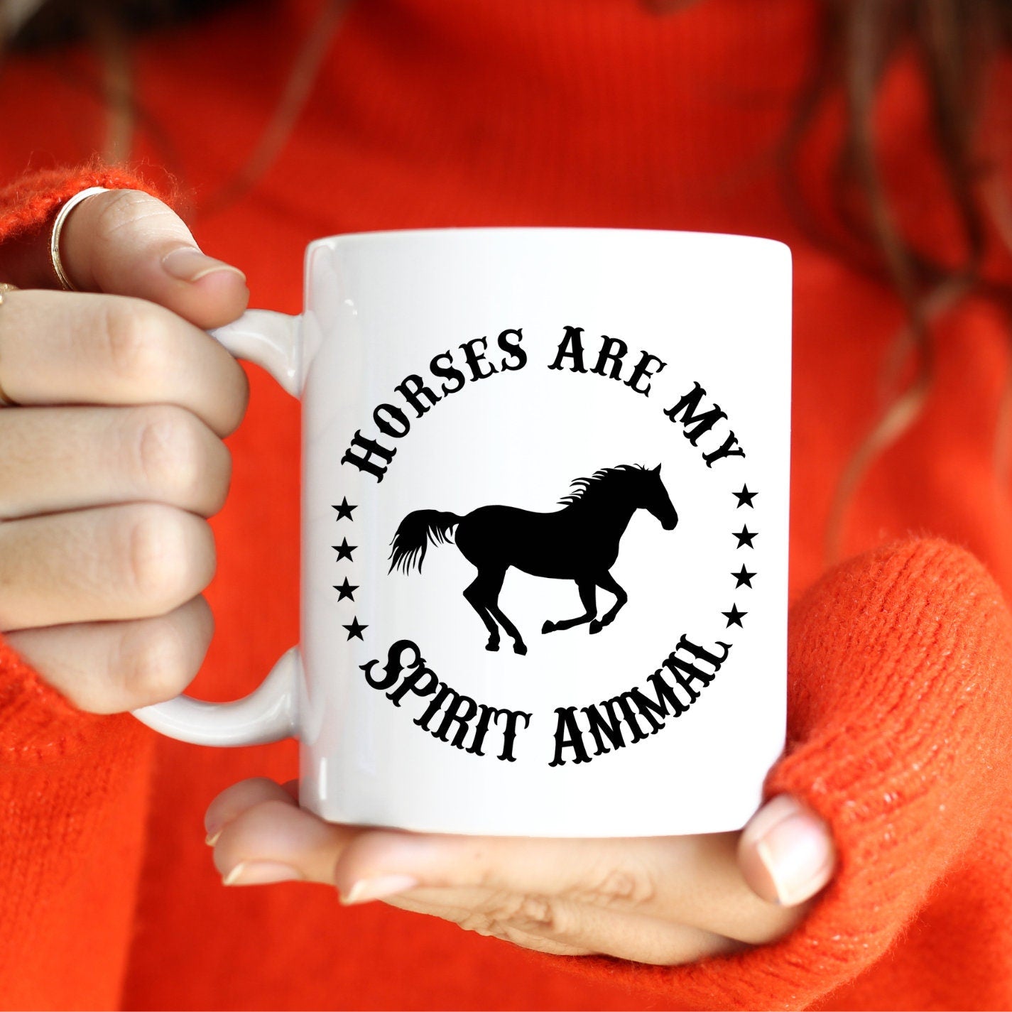 Horses are my Spirit Animal Mug, Horse Mug, Coffee Mug, 11 oz, 15 oz