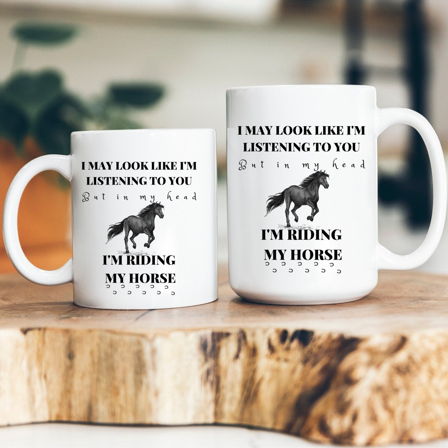 Riding my Horse, Coffee, Mug, Horse, Sarcastic, Fun