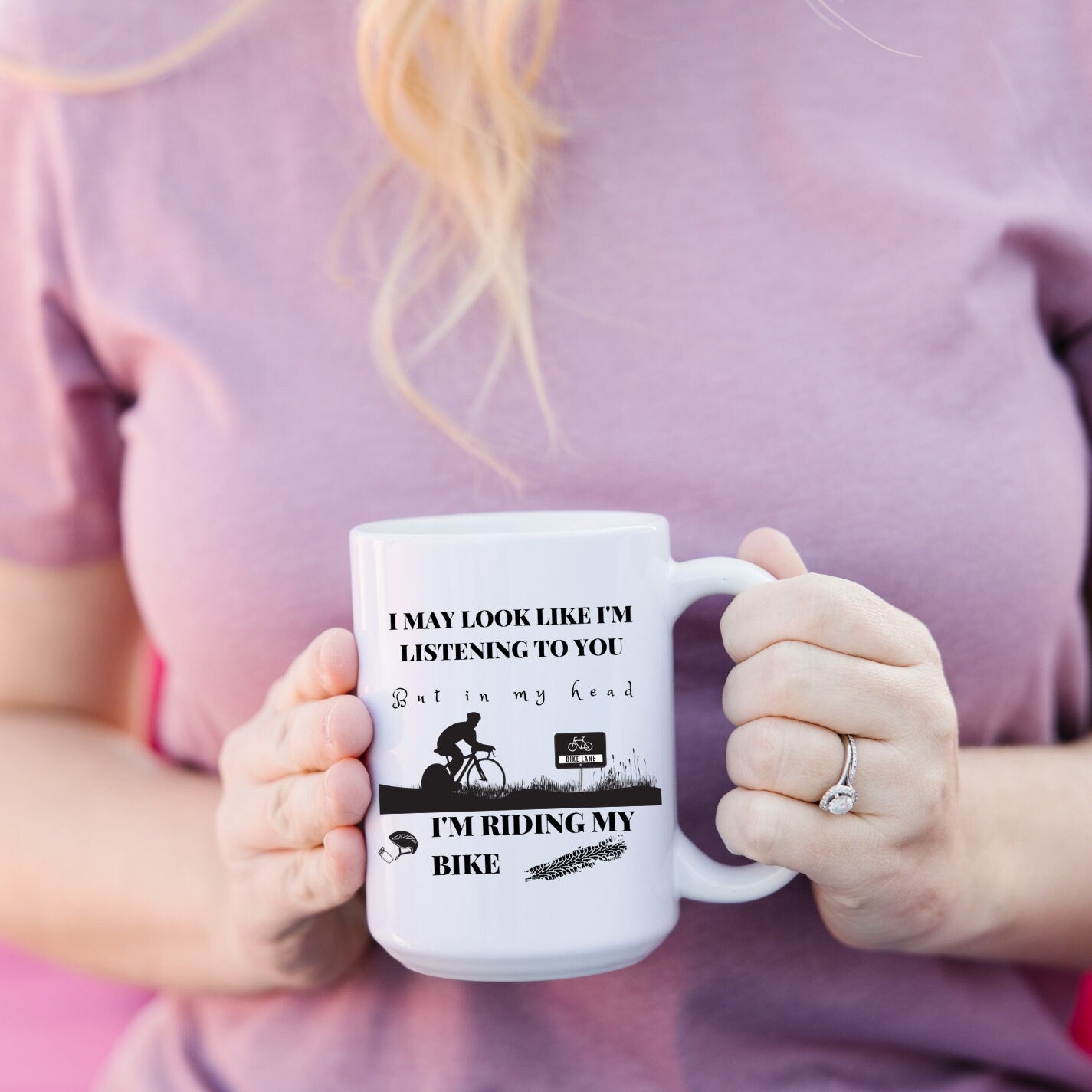 Riding my Bike, Bicycle, Sarcastic, Fun, 11 oz, 15 oz, Mug, Coffee