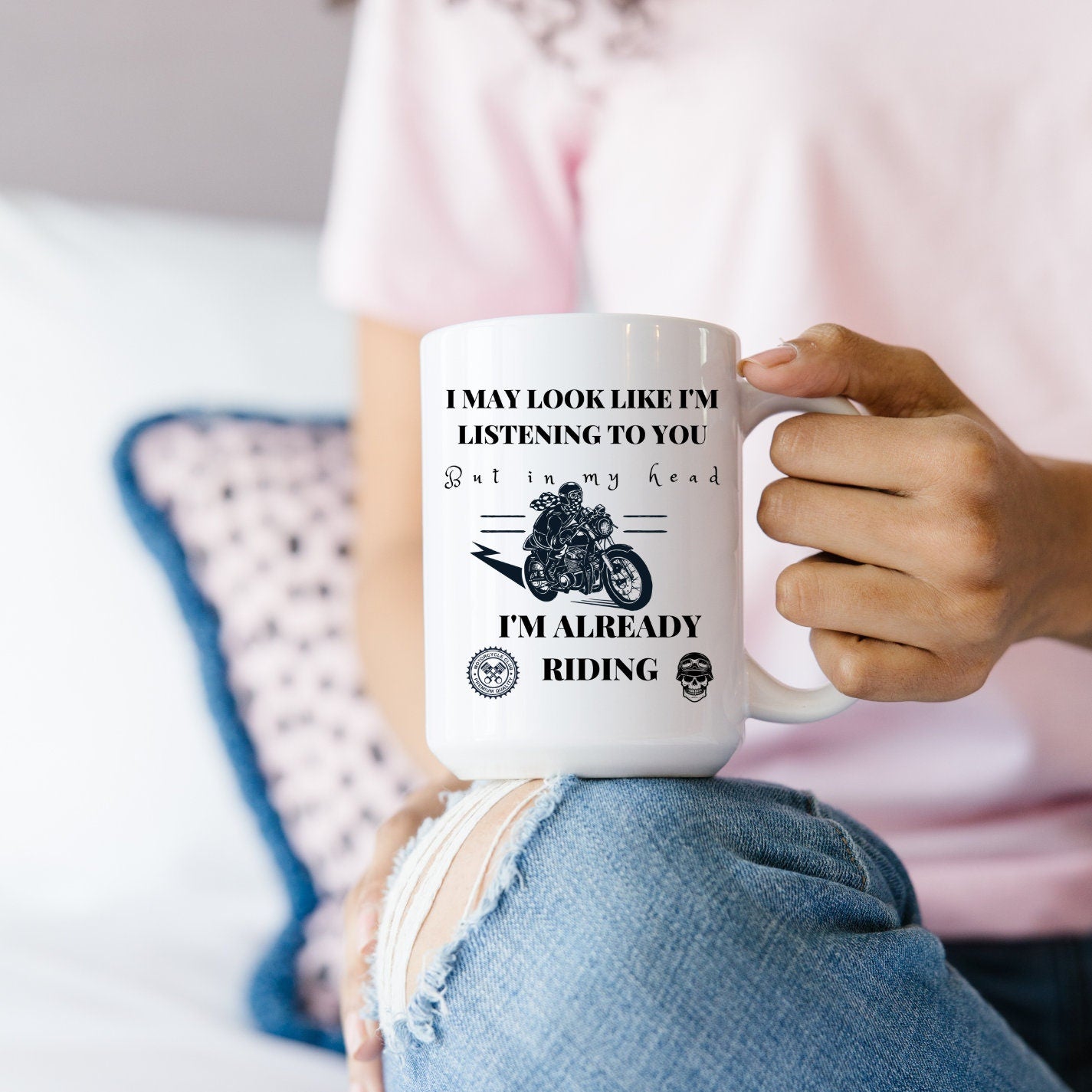 Already Riding, Motorcycle, Sarcastic, Fun, 11 oz, 15 oz, Coffee, Mug