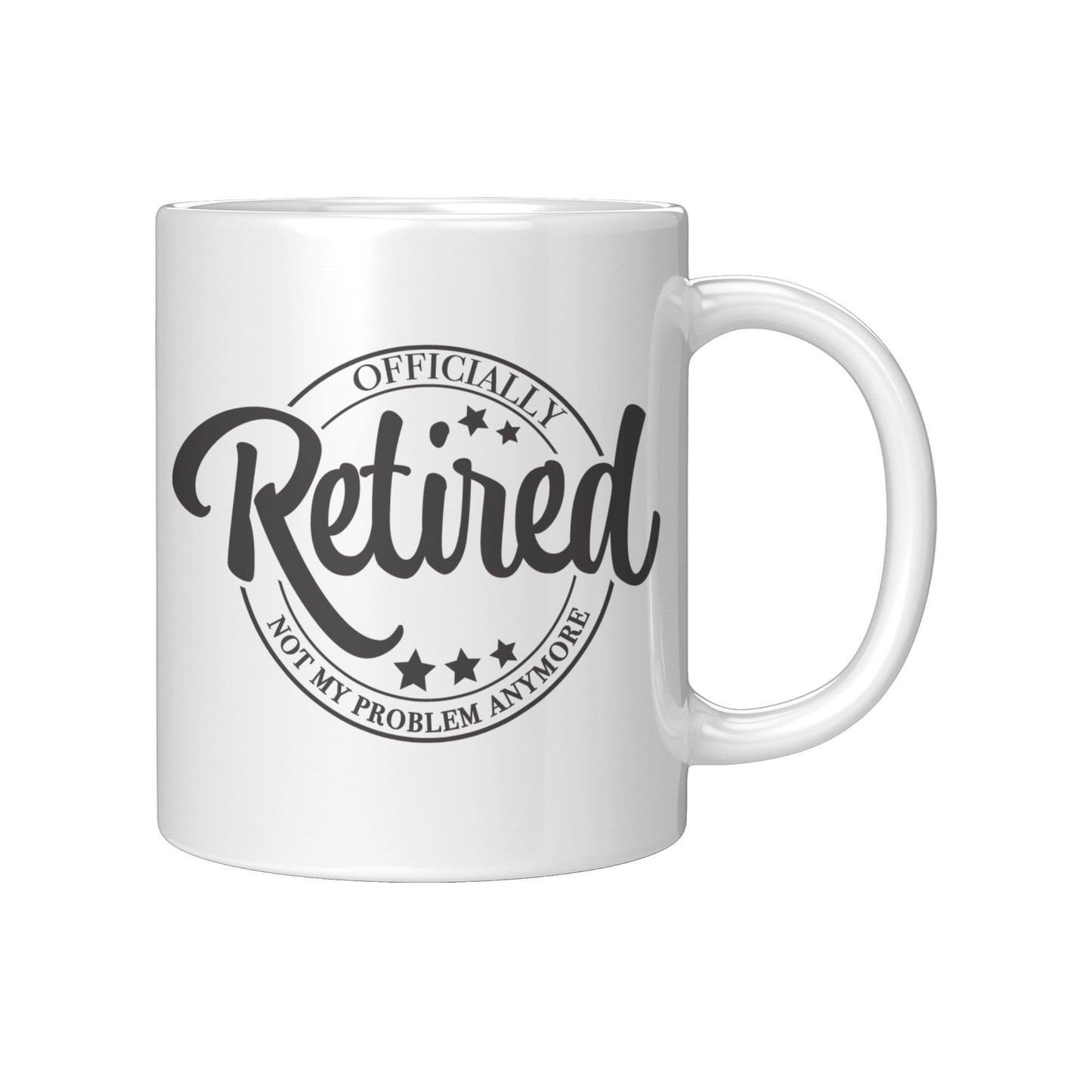 Officially Retired Mug, Retired, Fun, 11 oz, 15 oz