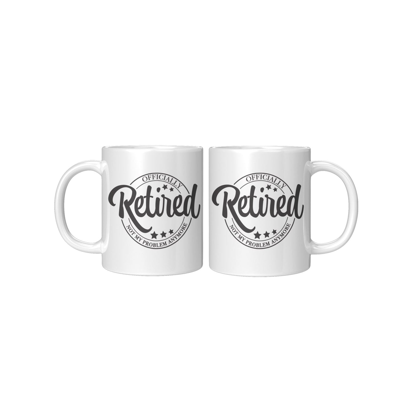 Officially Retired Mug, Retired, Fun, 11 oz, 15 oz