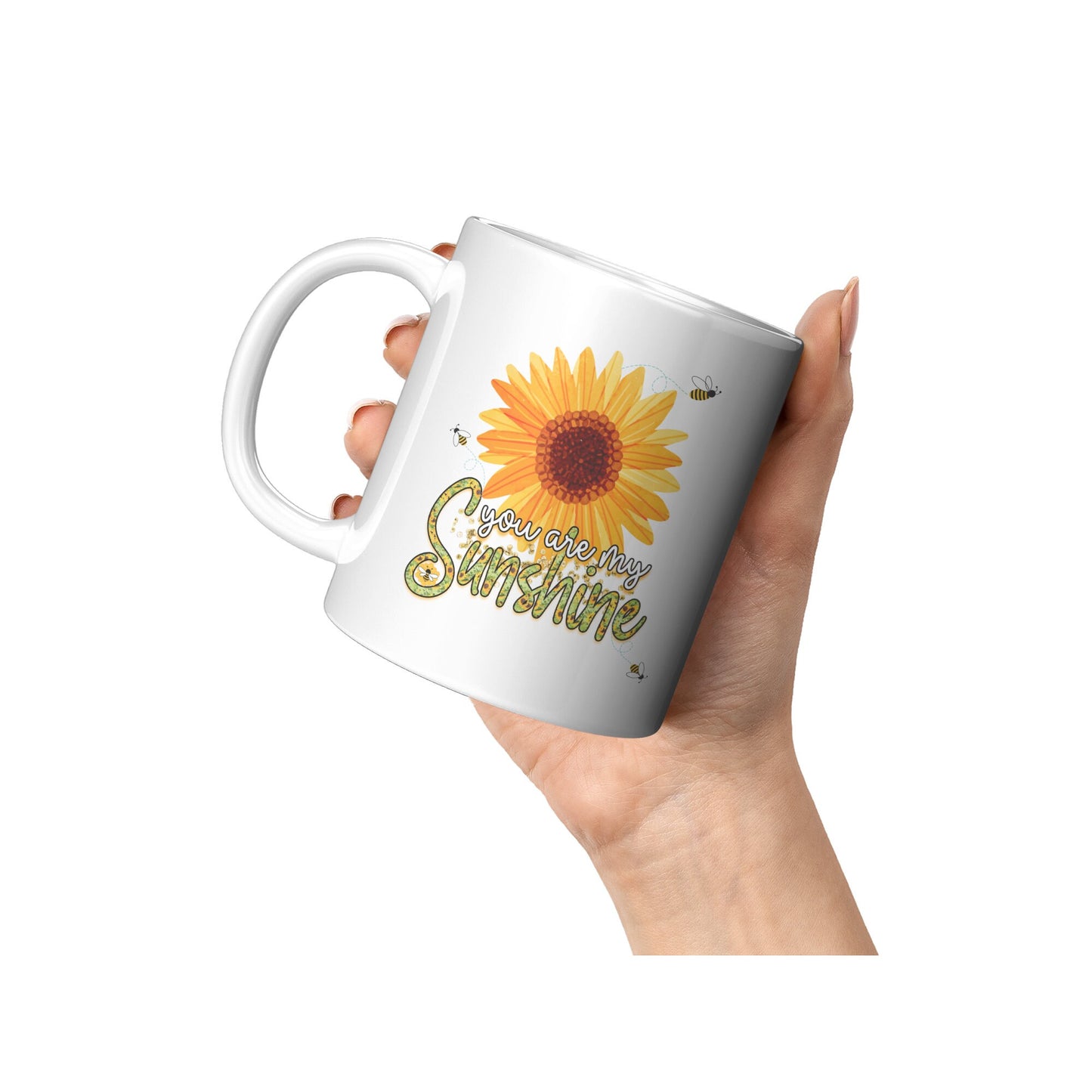 You are my Sunshine Mug, Happy Mug, Fun Mug, Sunflower, bees