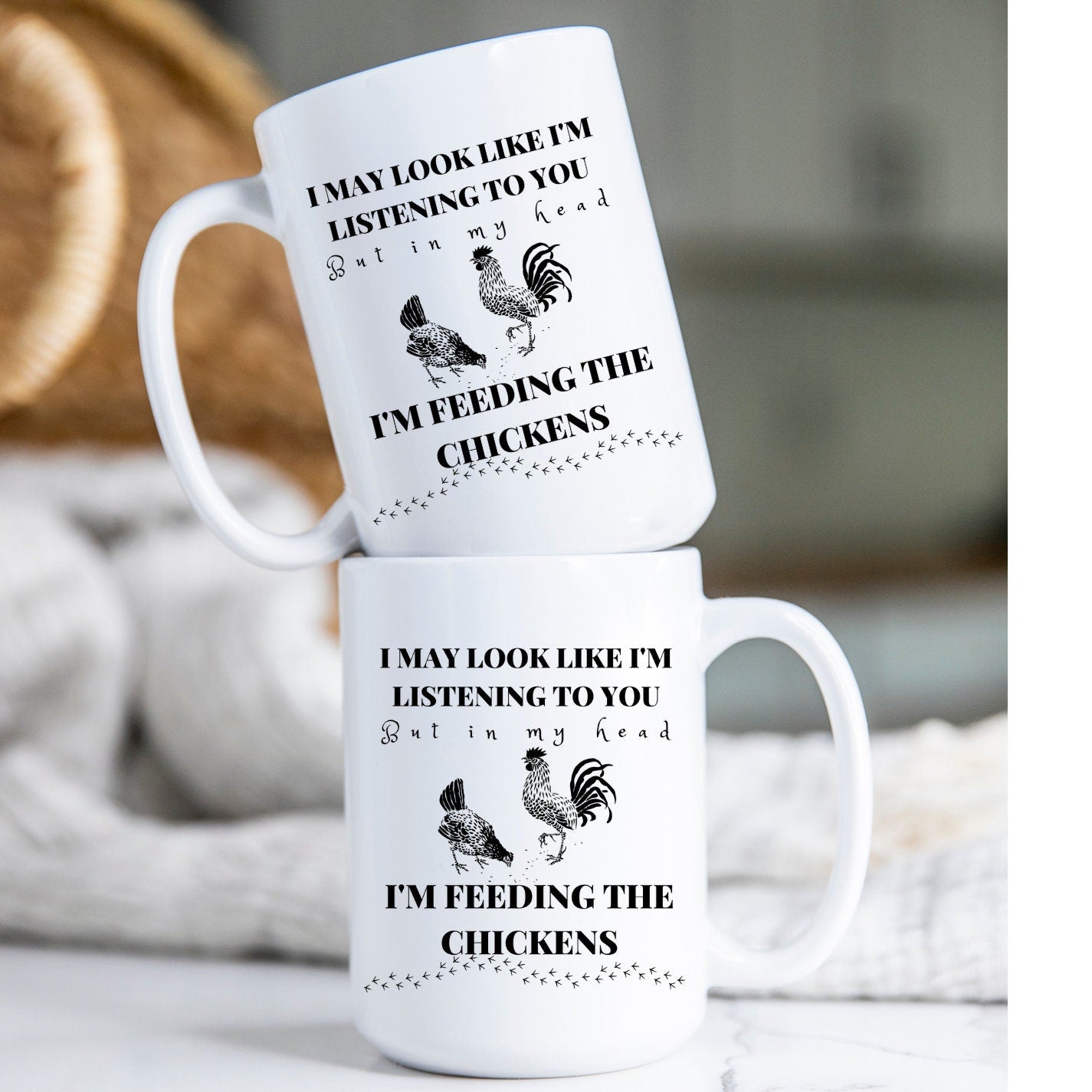 Feeding the Chickens, Coffee, Chickens, Mug, Fun, Sarcastic