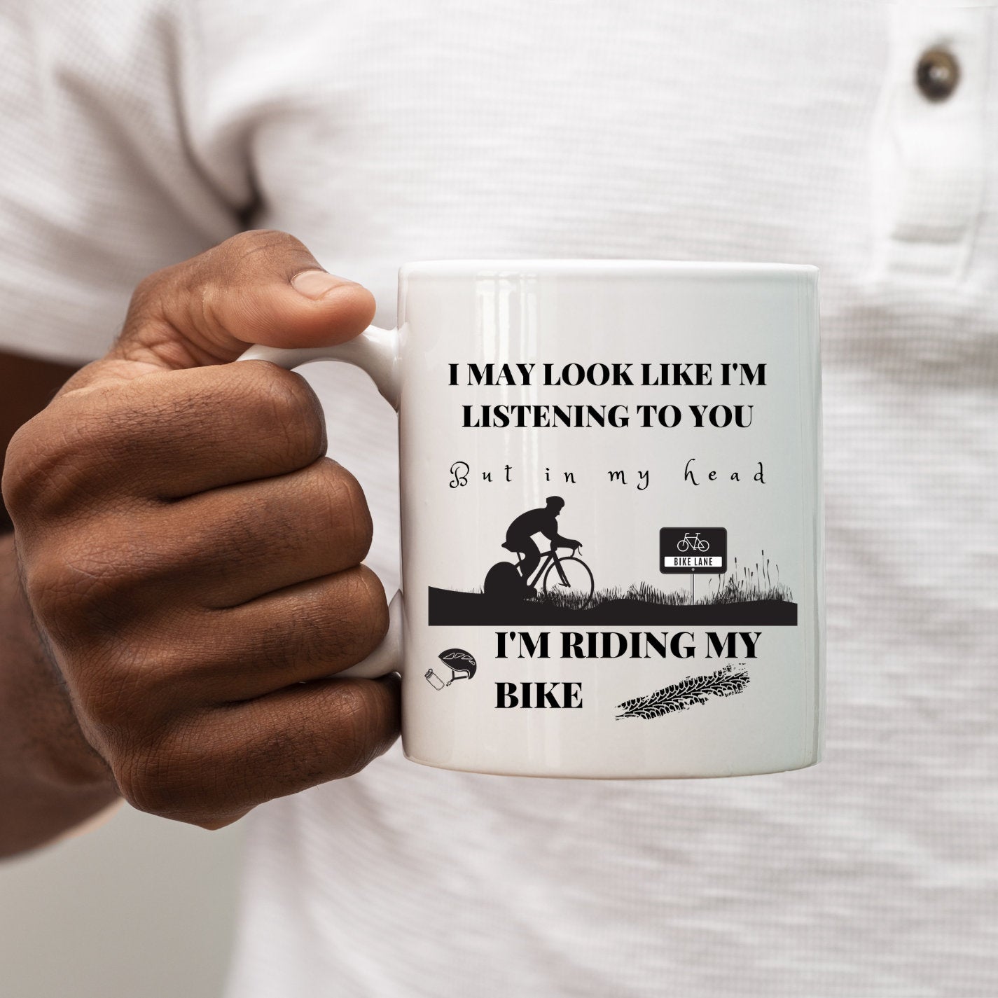 Riding my Bike, Bicycle, Sarcastic, Fun, 11 oz, 15 oz, Mug, Coffee