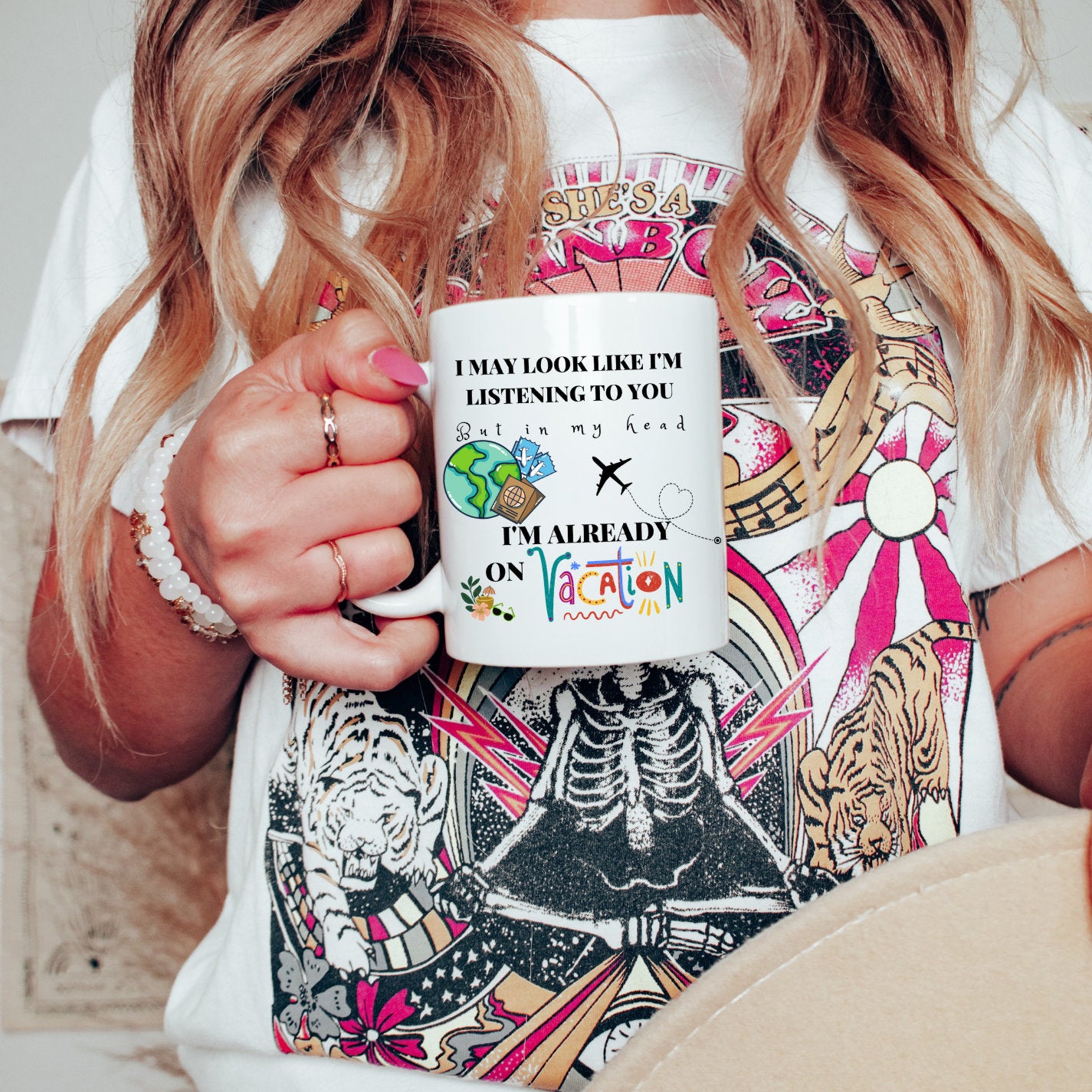 I'm Already on Vacation, Mug, 11 oz, 15 oz, Fun, Sarcastic, Coffee Mug