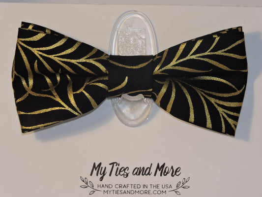 Black and Gold Bow Tie