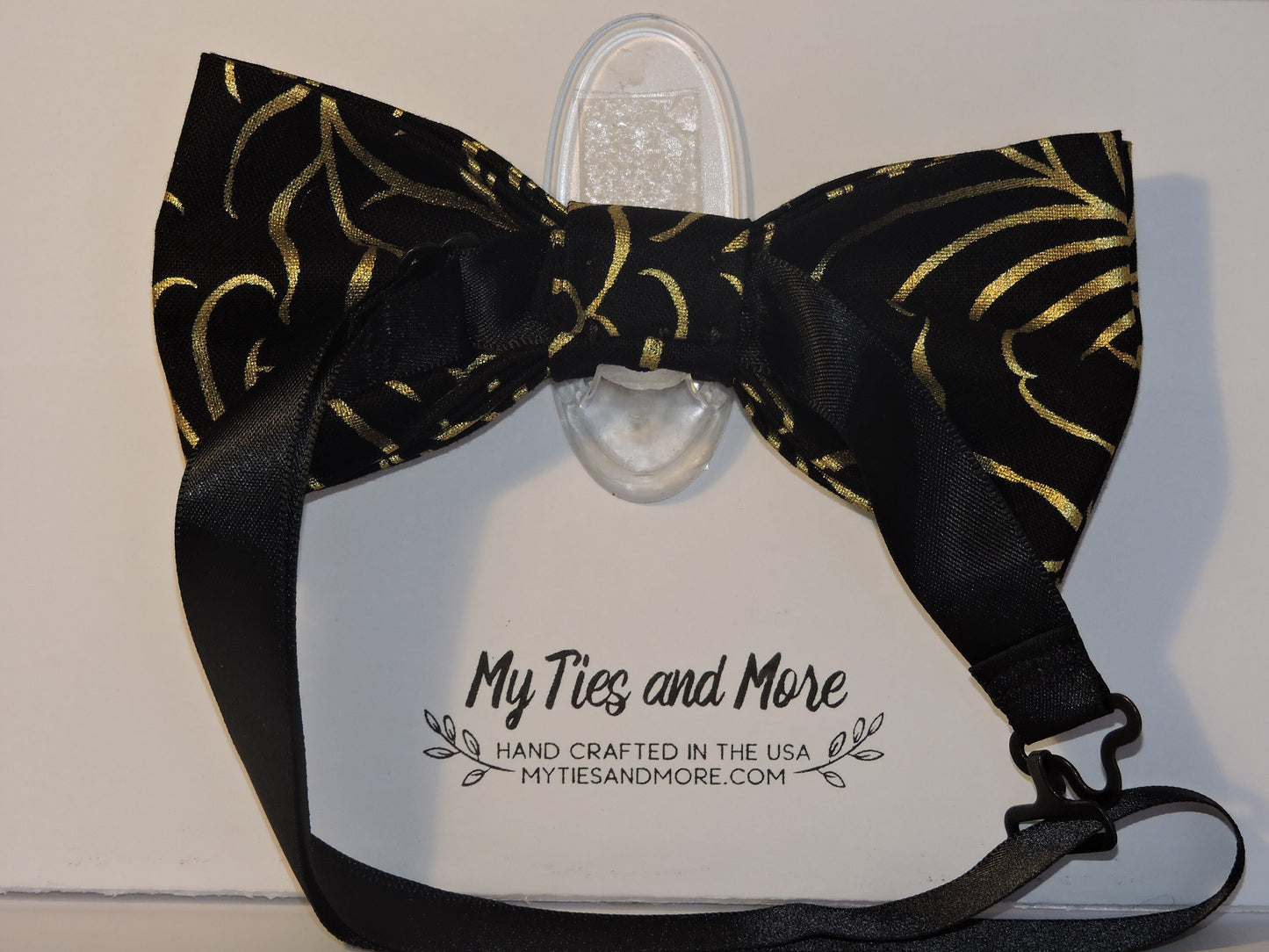 Black and Gold Bow Tie