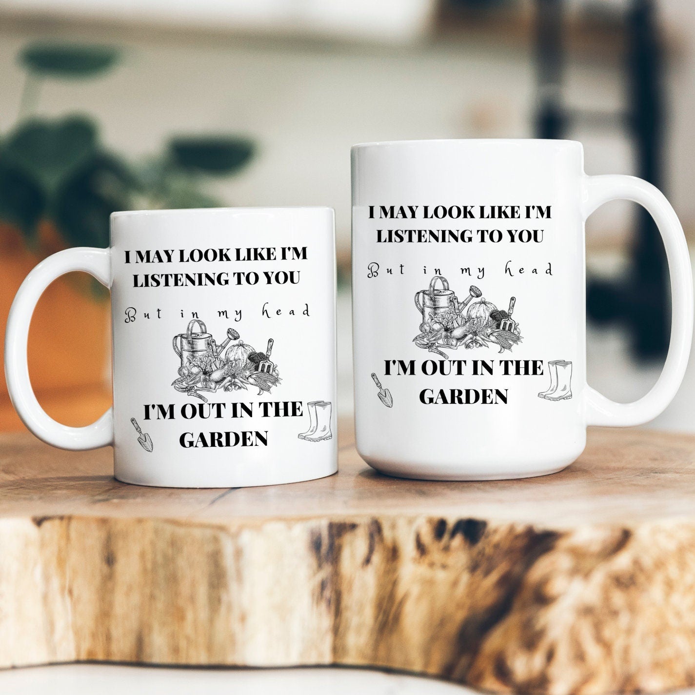 Out in the Garden Mug, 11 oz, 15 oz, Sarcastic, Fun, Coffee, Mug, Garden