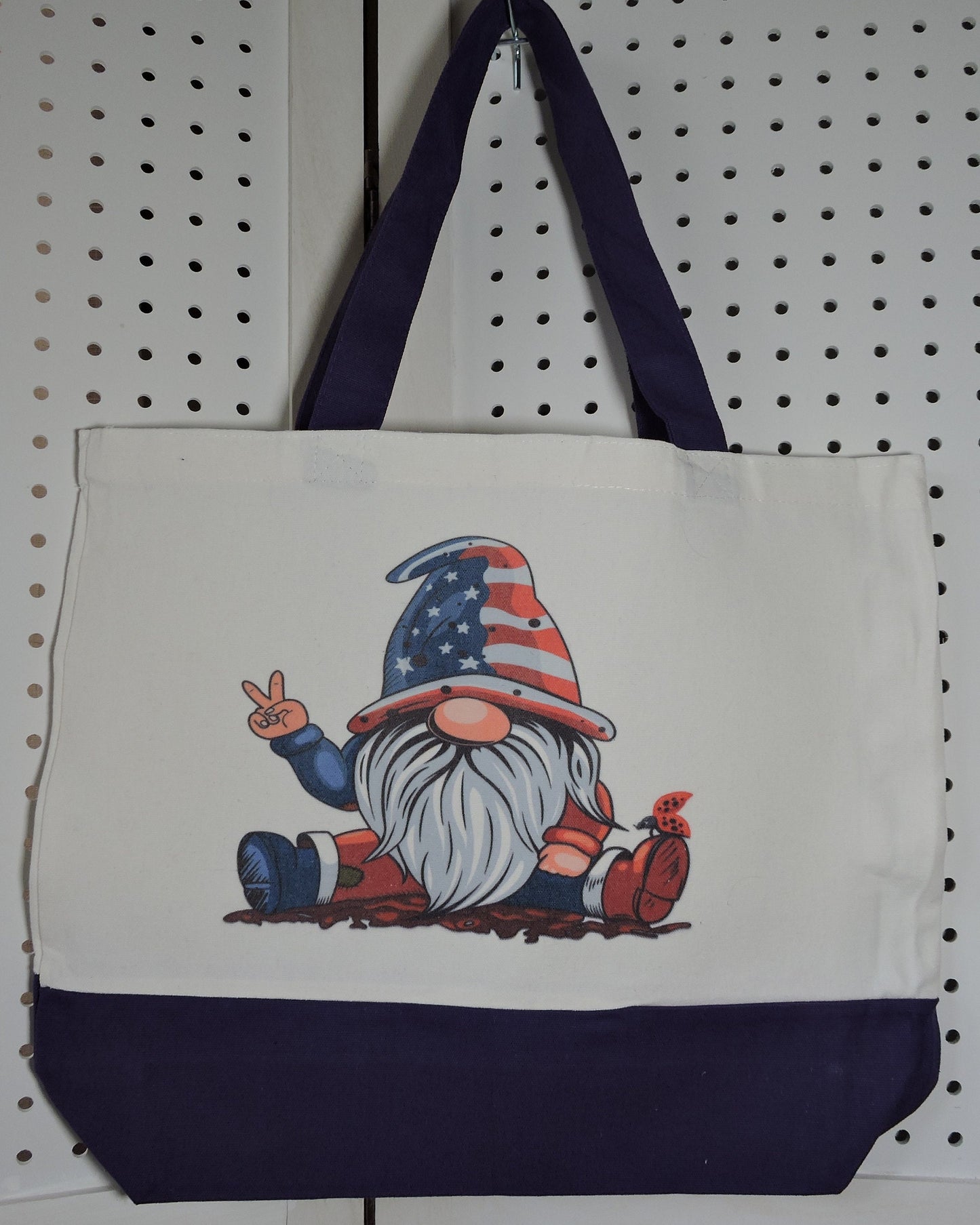 Tote Bags, Gnome Tote Bags, Colored Tote Bags, Happy Tote Bags, Large Tote Bags