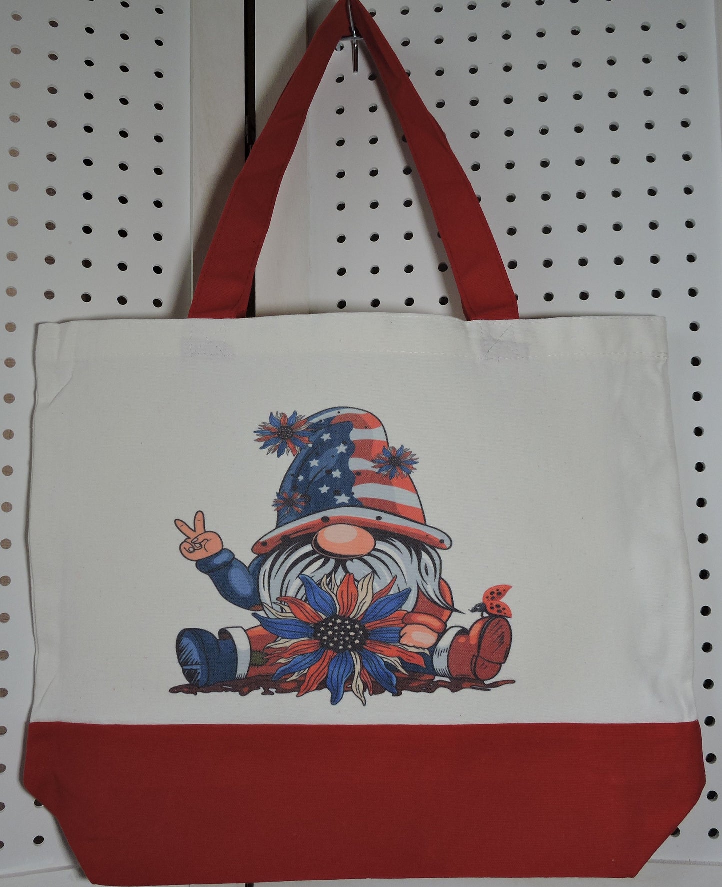 Tote Bags, Gnome Tote Bags, Colored Tote Bags, Happy Tote Bags, Large Tote Bags