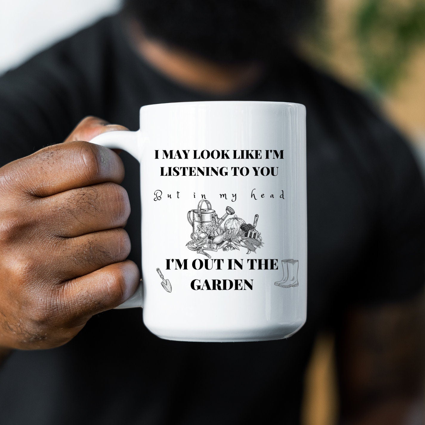 Out in the Garden Mug, 11 oz, 15 oz, Sarcastic, Fun, Coffee, Mug, Garden