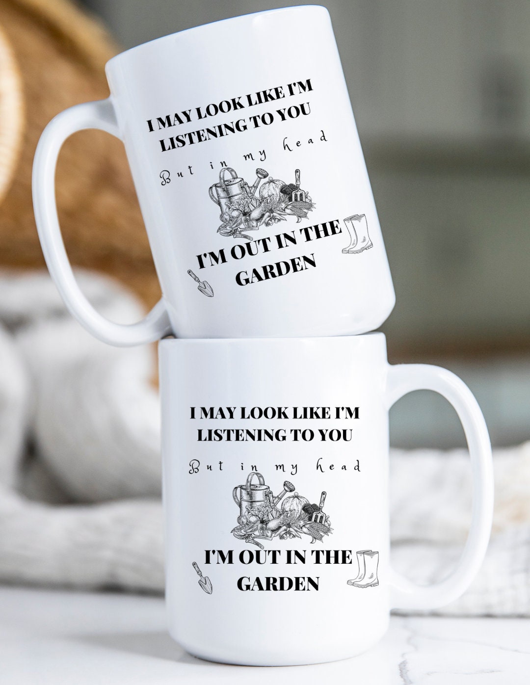 Out in the Garden Mug, 11 oz, 15 oz, Sarcastic, Fun, Coffee, Mug, Garden